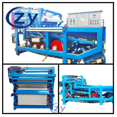 مرشح الجفاف الحزام من الفولاذ المقاوم للصدأ لجفاف ألياف الكاسافا الصناعية ومعالجة الخث