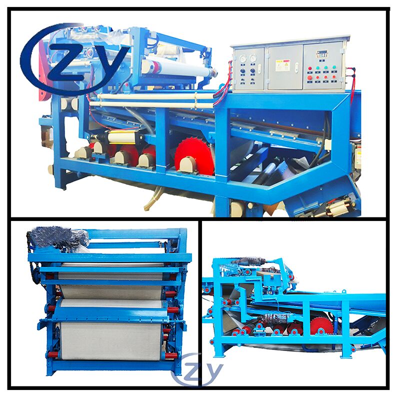 مرشح الجفاف الحزام من الفولاذ المقاوم للصدأ لجفاف ألياف الكاسافا الصناعية ومعالجة الخث