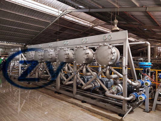 قدرة معالجة ماكينات تكرير النشا ذات الرأس المزدوج 20t / H Cassava 45kw